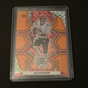 Joe Burrow 2022 Panini Mosaic #39 Reactive Orange